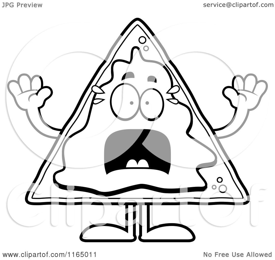 1080x1024 Cartoon Clipart Of A Scared Nacho Mascot