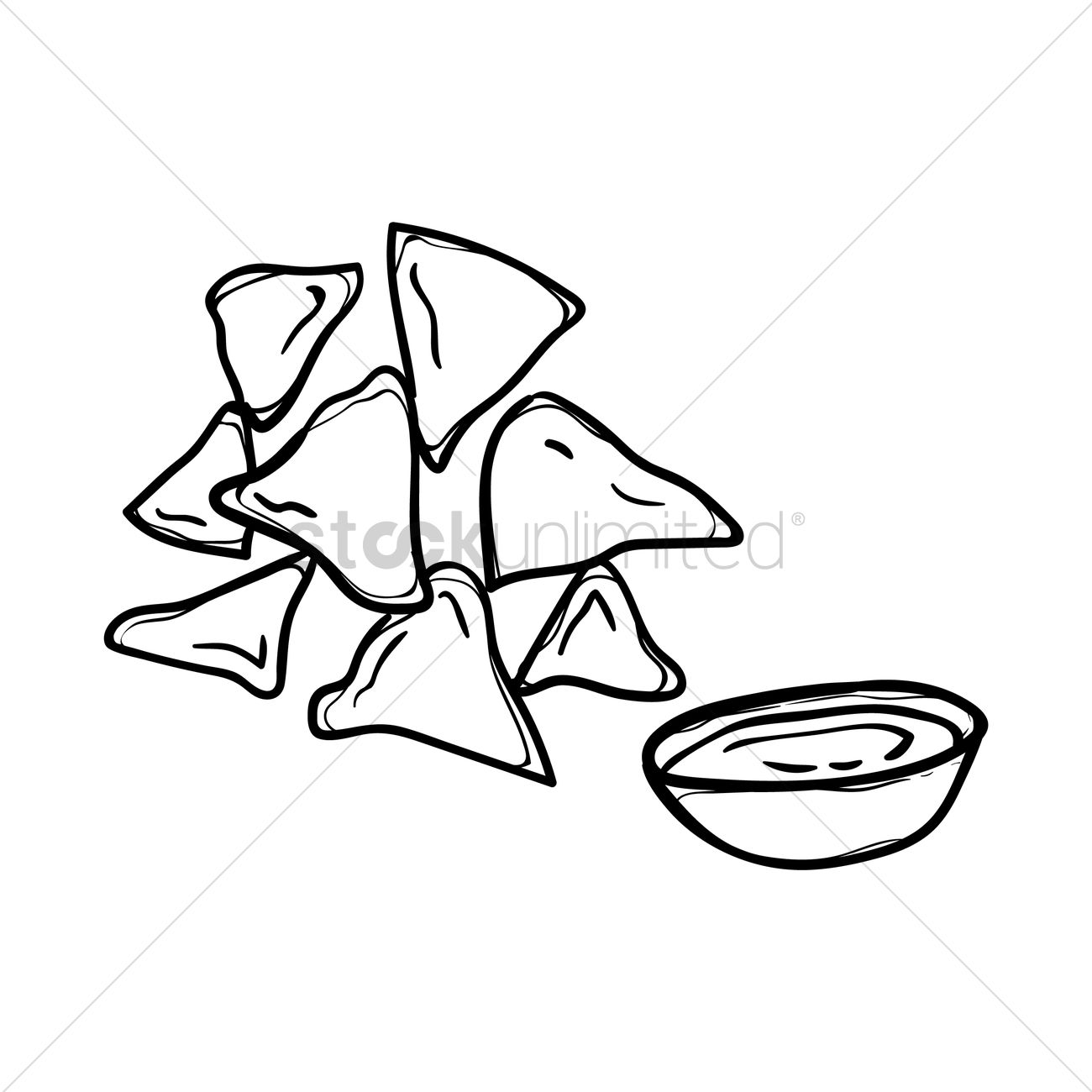 1300x1300 Nachos Vector Image