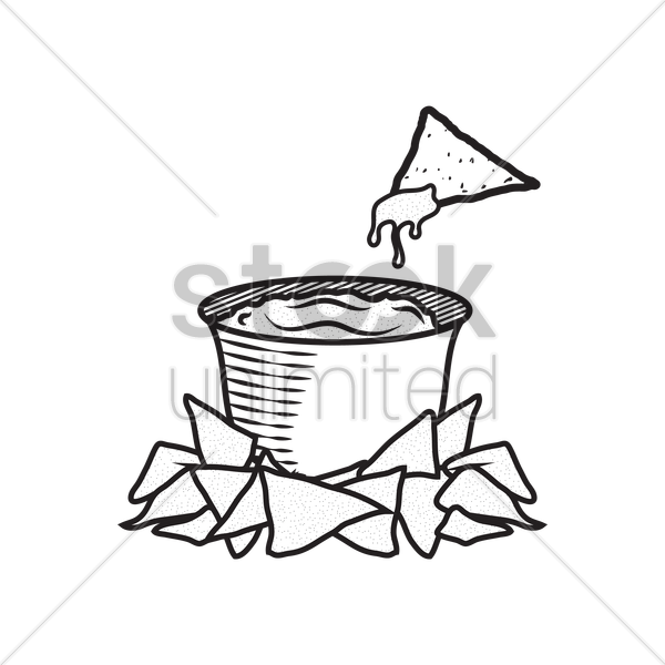 600x600 Nachos Vector Image