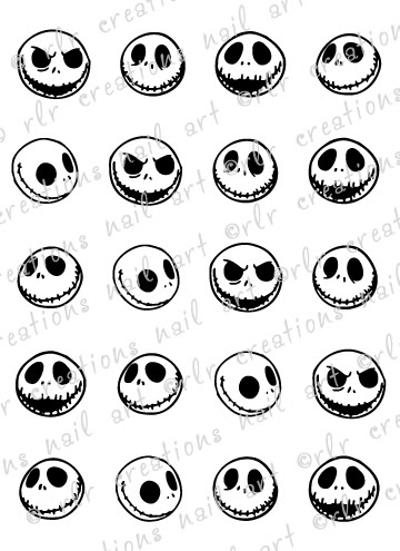 360x495 20 Jack Skellington Nightmare Before Christmas Water Slide Nail