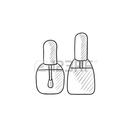 450x450 Bottles Of Nail Polish Vector Sketch Icon Isolated On Background