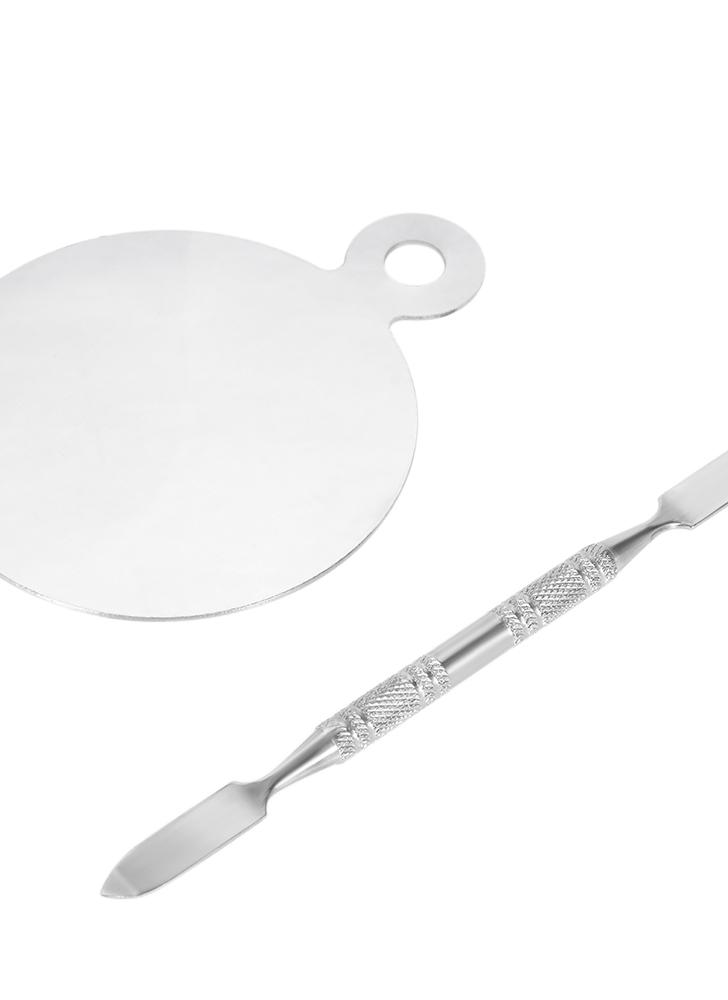 728x1000 2pcs Nail Art Color Palette Spatula Set Stainless Steel Nail