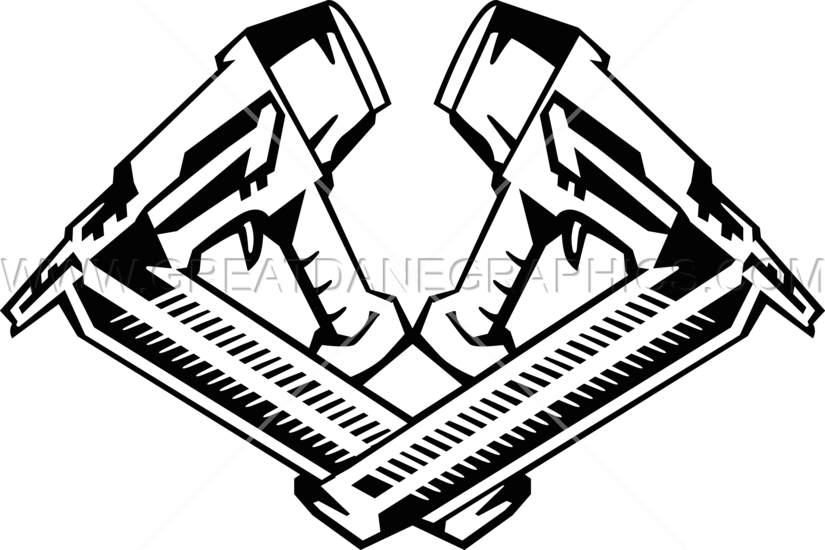 825x550 Nail Gun Production Ready Artwork For T Shirt Printing
