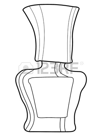 338x450 Outline Illustration Of Bottle Of Nail Polish Royalty Free