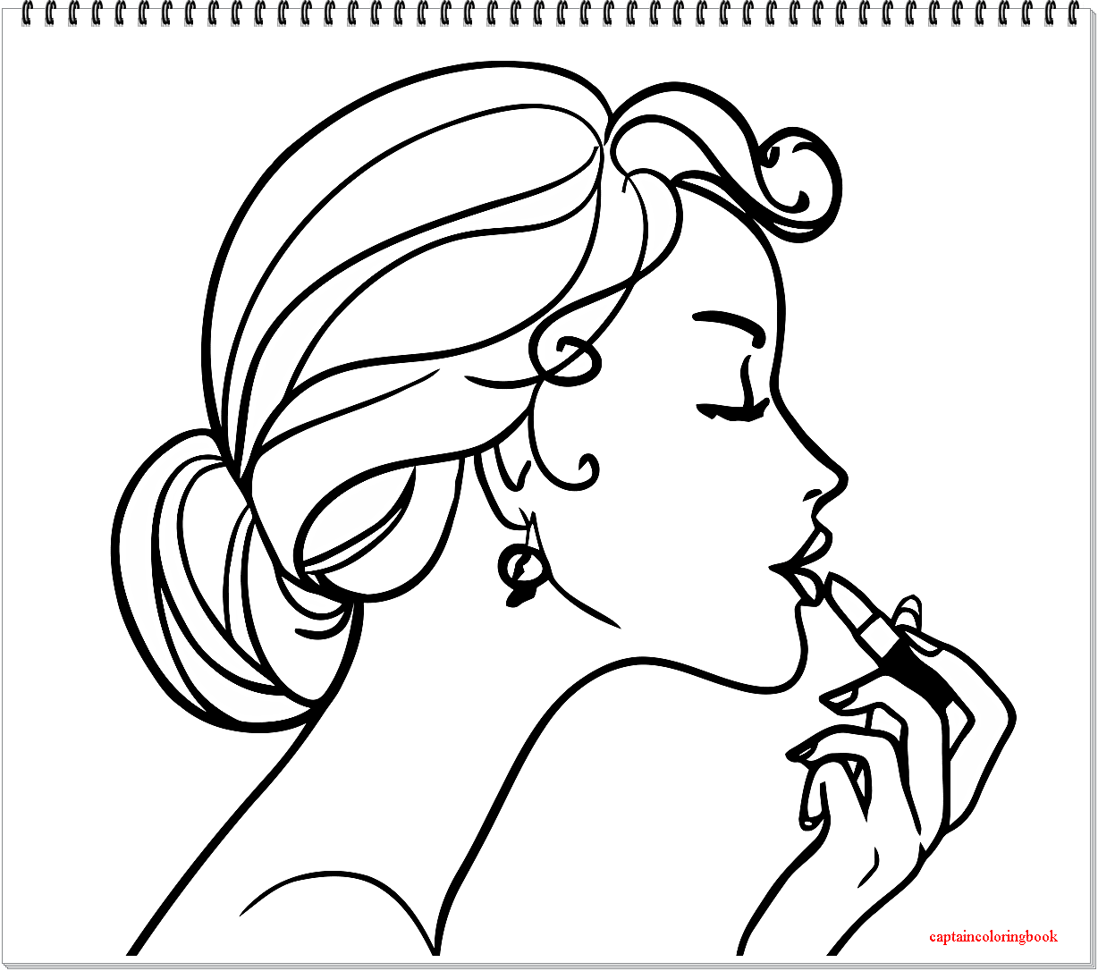 1228x1086 Coloring Accessories Makeup For Girl. How To Draw Lipstick, Nail