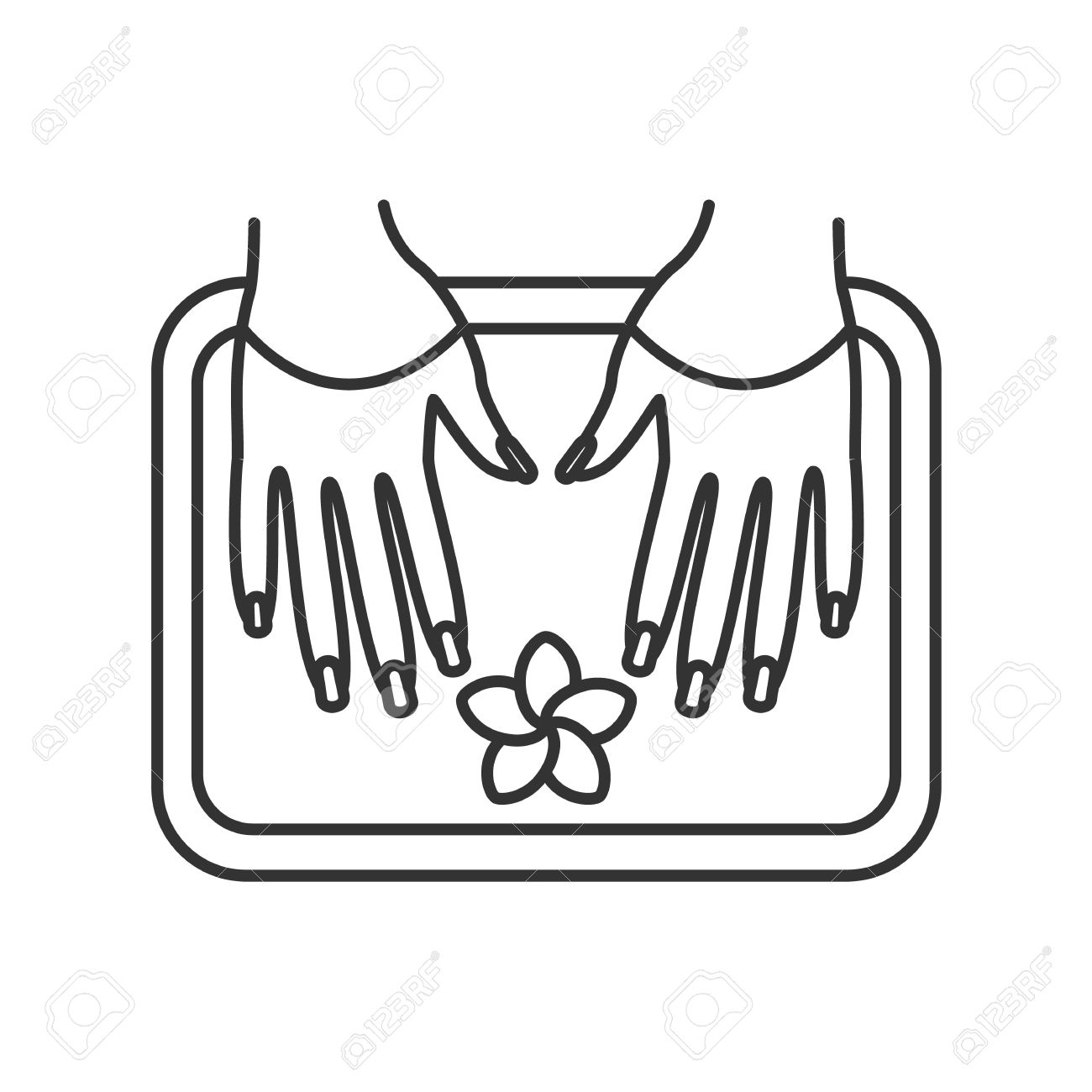 1300x1300 Spa Salon Nails Bath Linear Icon. Thin Line Illustration. Woman'S