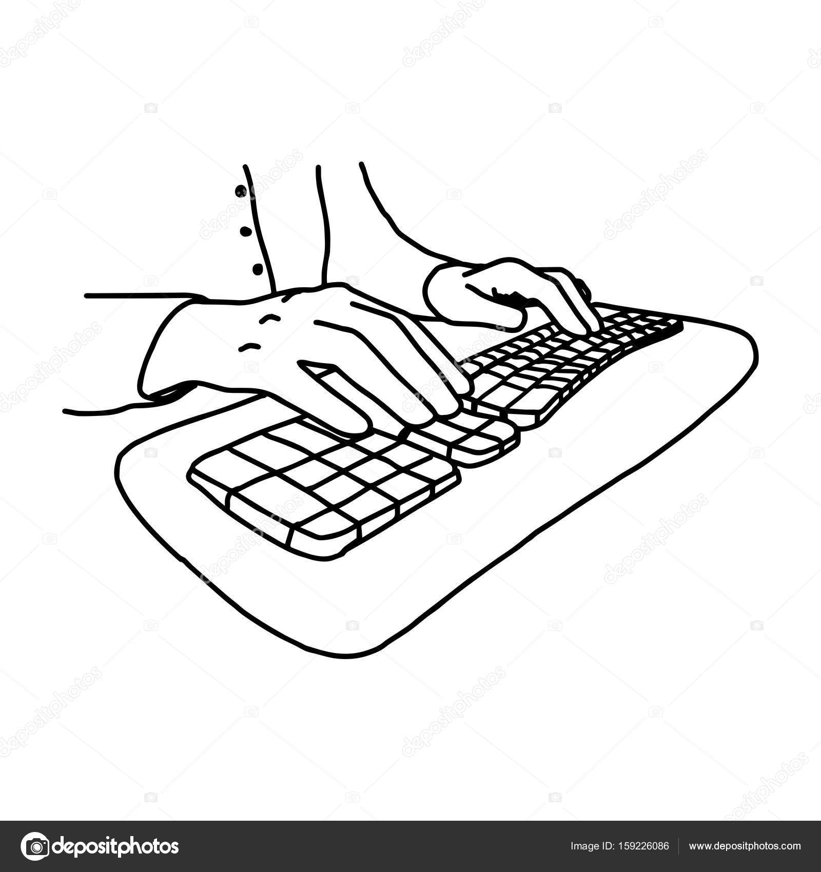 1600x1700 Hands Without Nails On Keyboard Of Computer