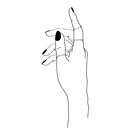 500x500 Monochrome Lined Nails Tumblr