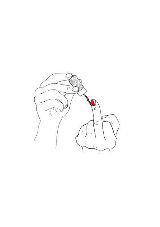 650x919 One Hand To Another Hand Nails Painted Red Background, Red Nails