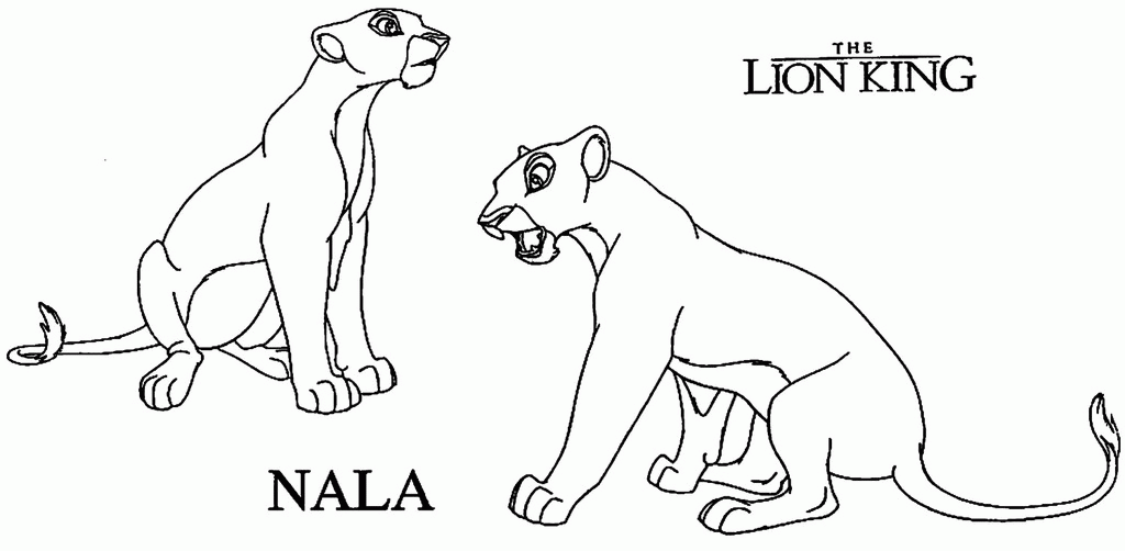 1024x502 Lion King Coloring Pages Nala Coloring Page For Kids