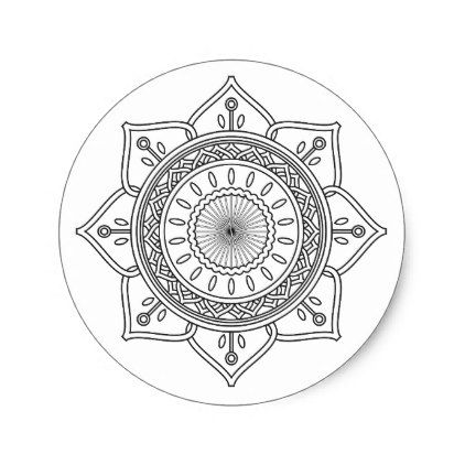 422x422 Classic Mandala Classic Round Sticker