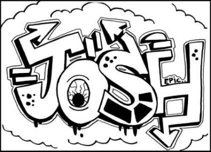 421x304 Learn To Draw Graffiti Names Josh. Just Click On Free Drawing