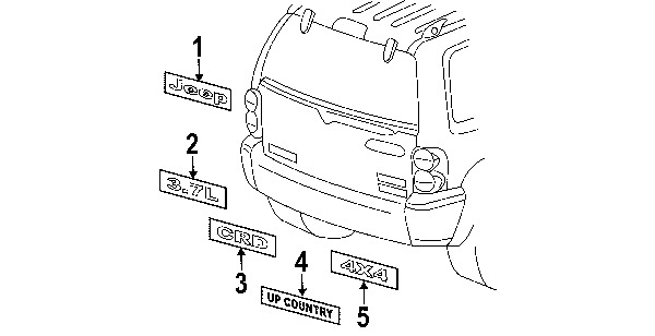 600x308 Jeep 55157096ac Genuine Oem Nameplate Ebay