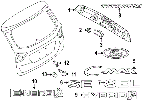 600x424 Ford Name Plate Partnumber Dm5z9942528a
