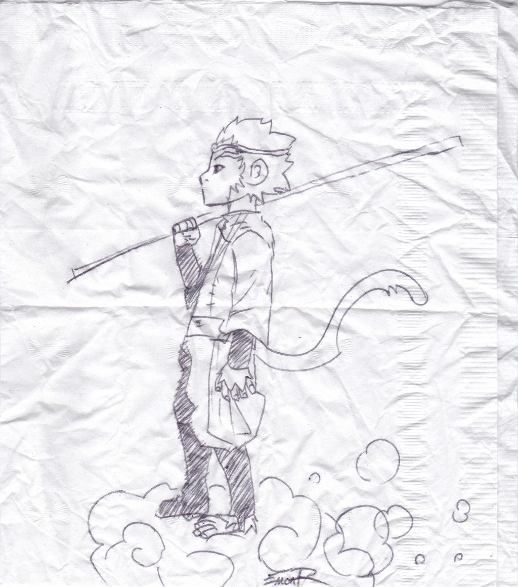 1024x1160 Sun Wukong Napkin Doodle By Vloshry