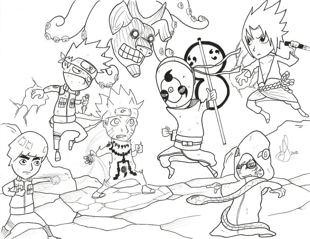 1019x784 Naruto Chibi War By Gabcartoon