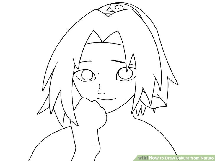 728x546 How To Draw Sakura From Naruto 12 Steps (With Pictures)