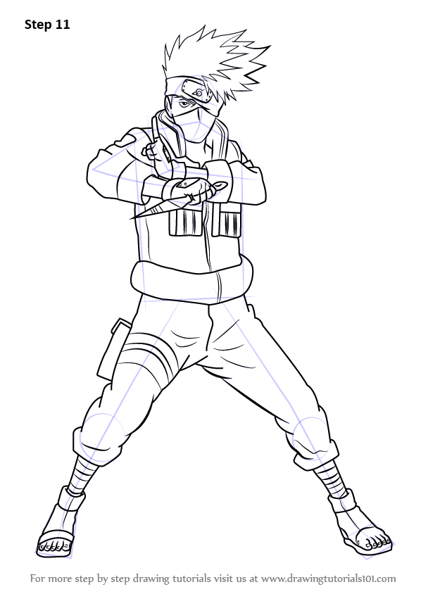 598x844 Learn How To Draw Kakashi Hatake From Naruto (Naruto) Step By Step
