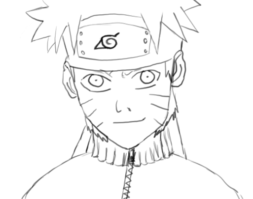 513x405 Naruto Sketch By T45h
