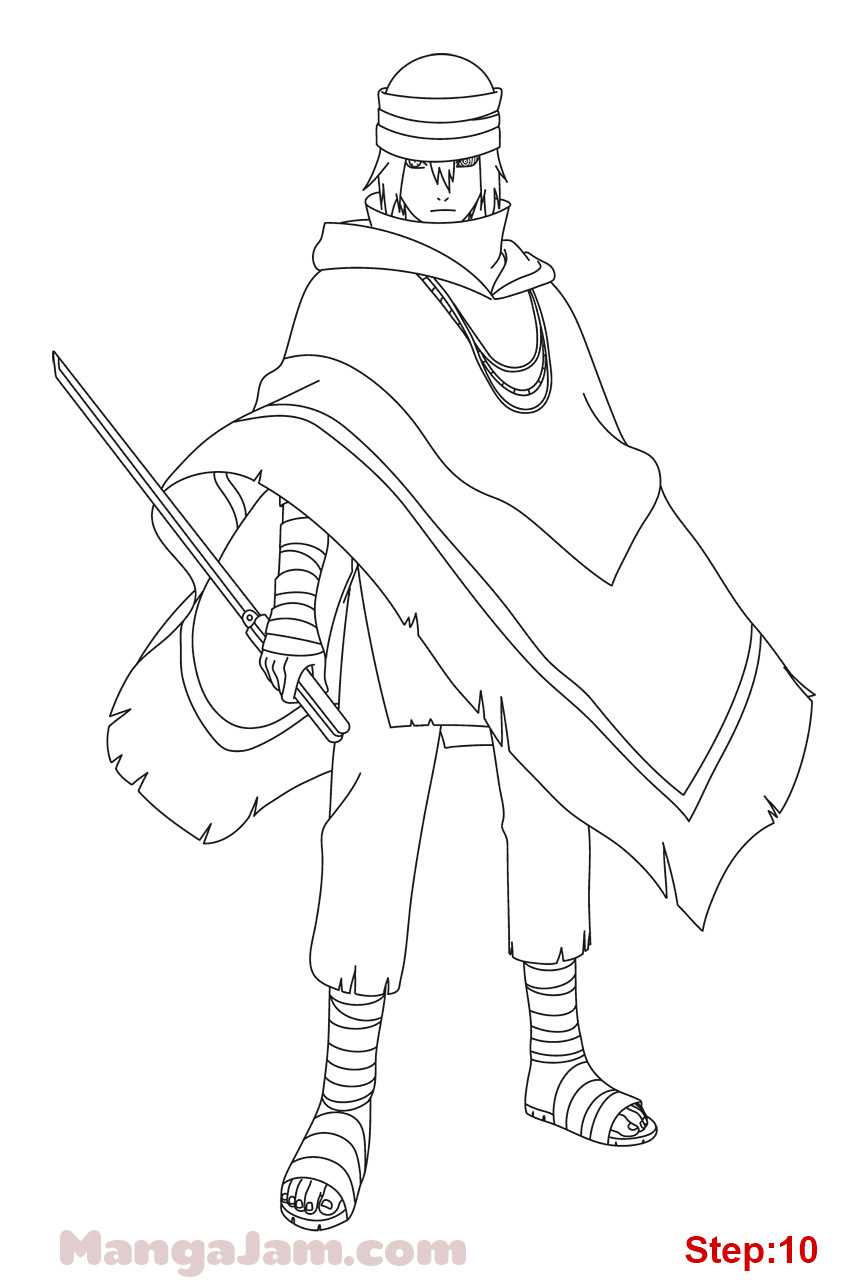 868x1280 How To Draw Sasuke Uchiha The Last From Naruto