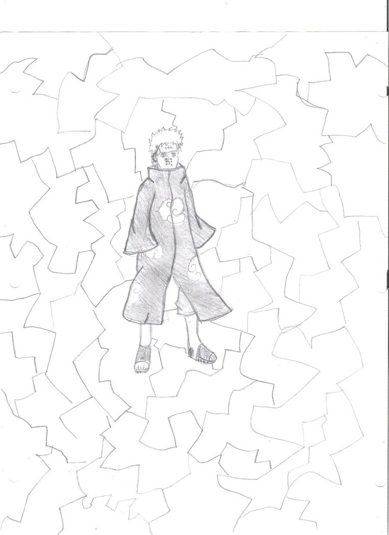 762x1048 Pencil Drawing Of Pein From Naruto By Mariseumi