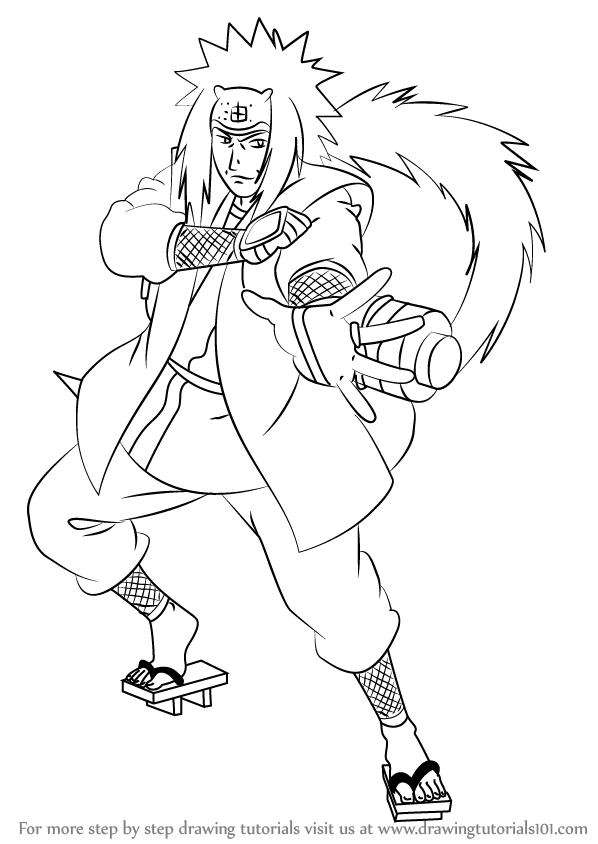 598x844 Learn How To Draw Jiraiya From Naruto (Naruto) Step By Step