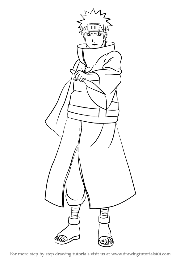 596x842 Learn How To Draw Yahiko From Naruto (Naruto) Step By Step