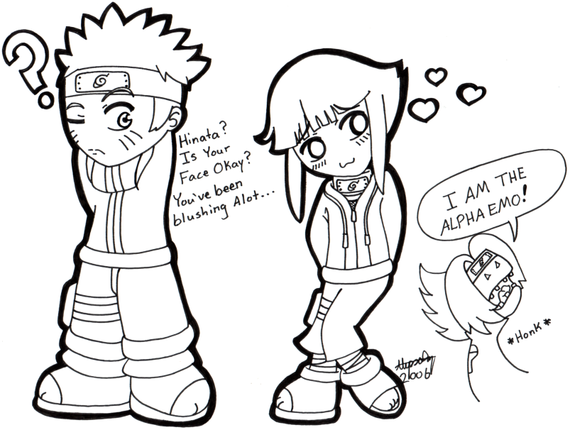 803x606 Line Art Naruto And Hinata By Buddha Cat