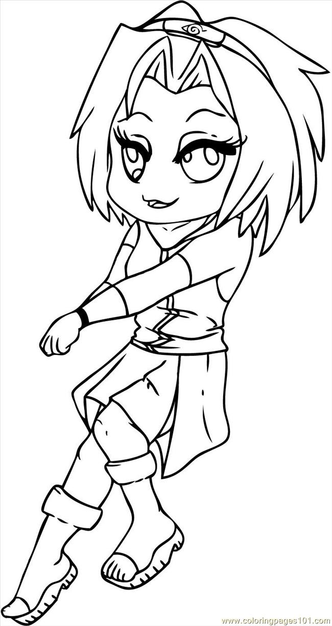 650x1224 Sakura From Naruto Step 7 Coloring Page