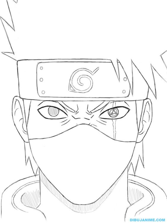 564x754 Drawn Naruto Black And White