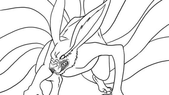 570x320 Nine Tailed Fox Drawing How To Draw Nine Tailed Fox, Step By Step