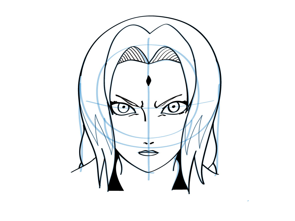 1024x768 How To Draw Tsunade From Naruto