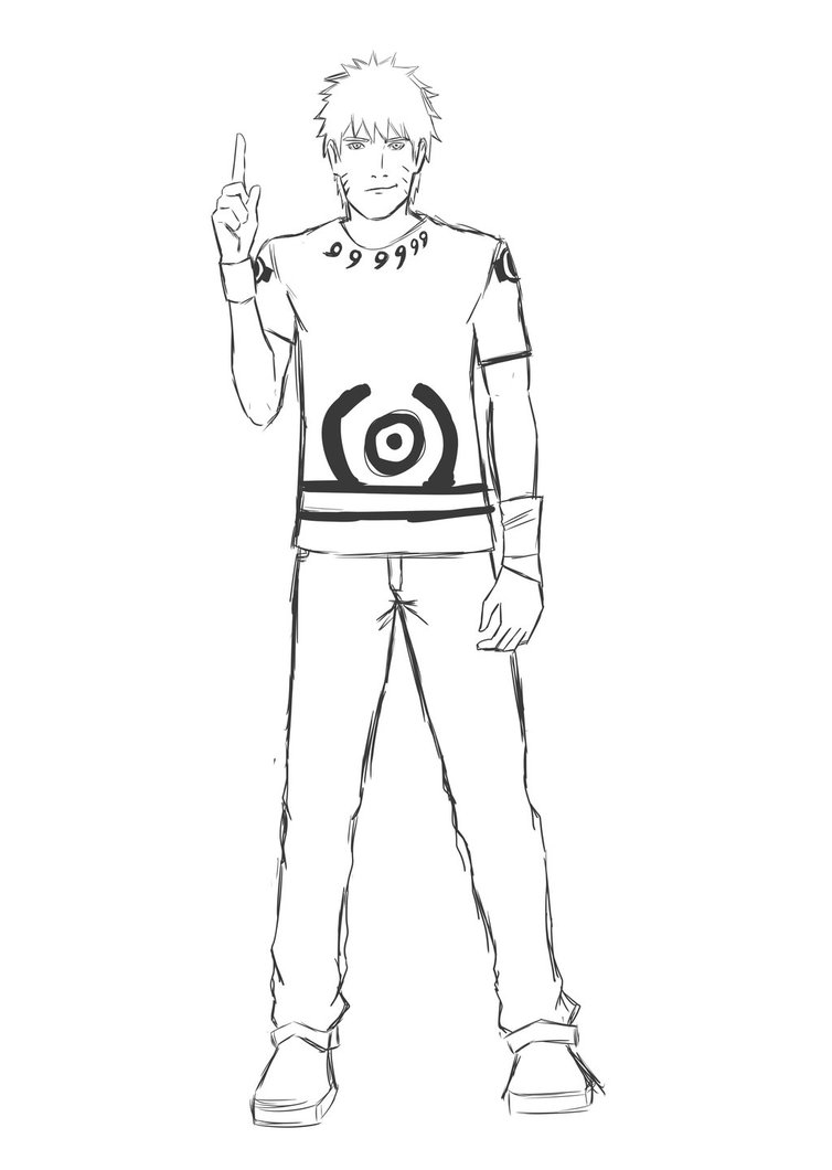 754x1060 Naruto Sage Mode Shirt (Sketch) By Tenshinta