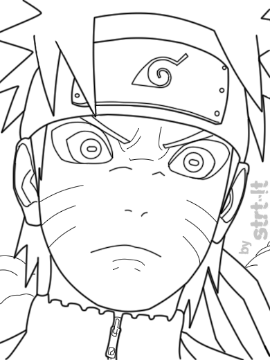 390x520 Sage Mode Naruto Line Art By Street Lite