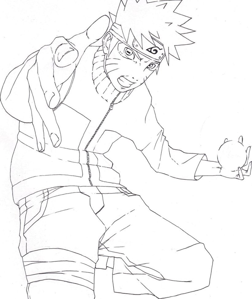 821x972 Sage Mode Naruto Lineart By Artisticphun