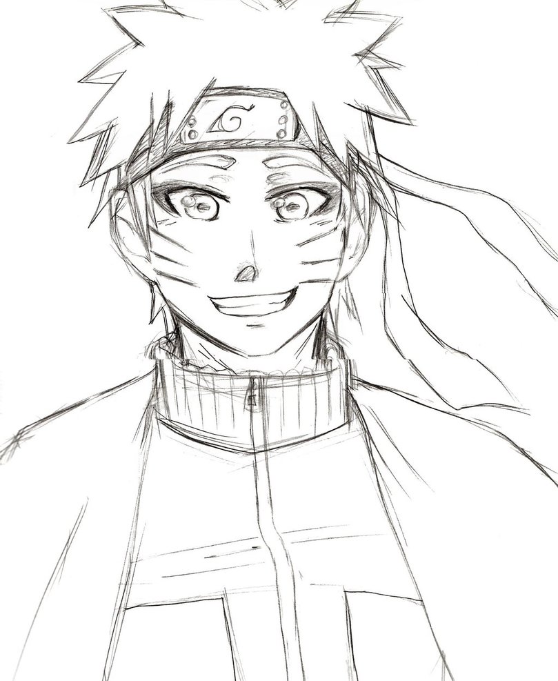809x987 Sage Mode Naruto Sketch~ By 9mumei19