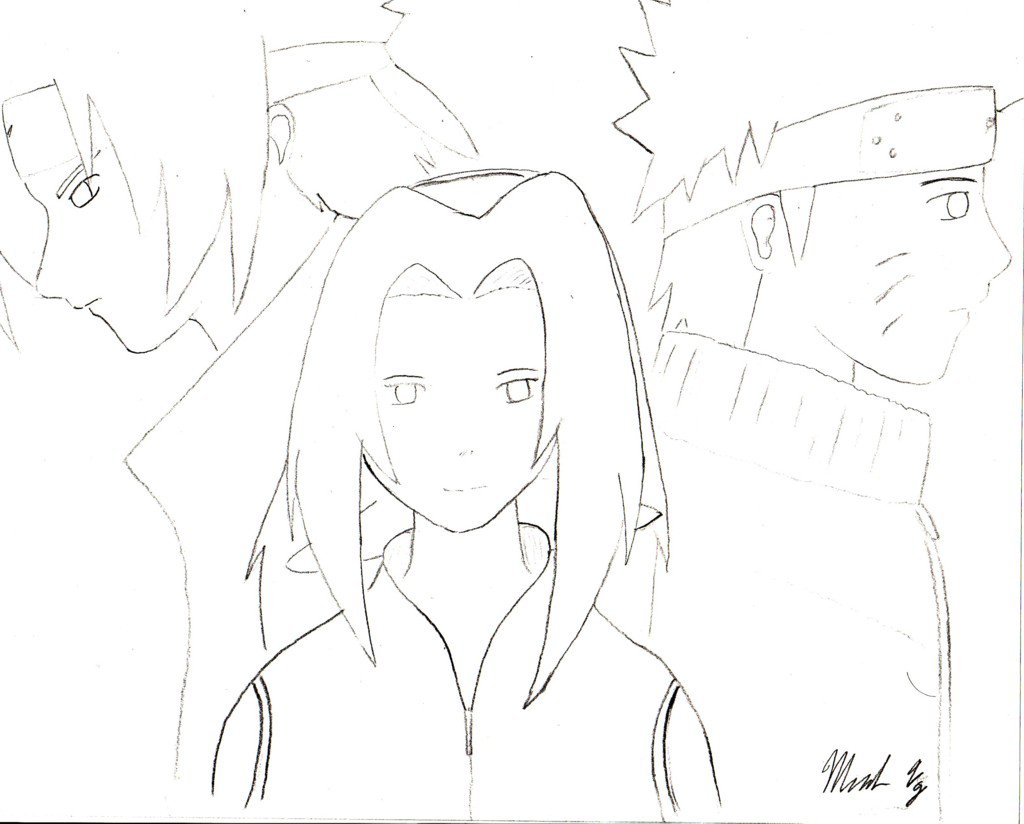 1024x824 Naruto, Sakura, And Sasuke By Iloveshonenjump