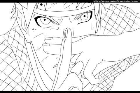 480x320 Naruto 697 Naruto Vs. Sasuke Coloring Page Free Printable