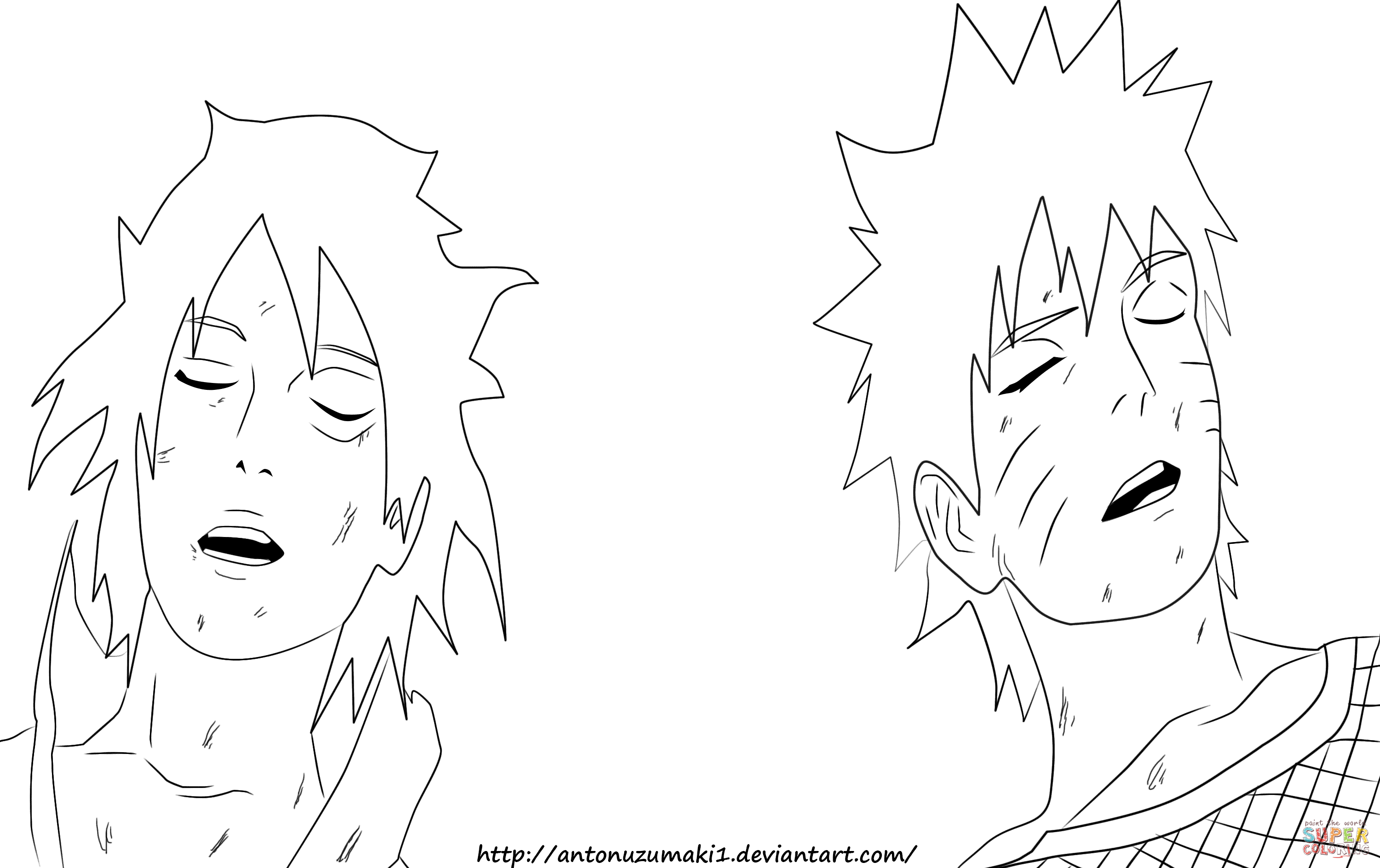 3000x1888 Naruto 698 Naruto And Sasuke Coloring Page Free Printable