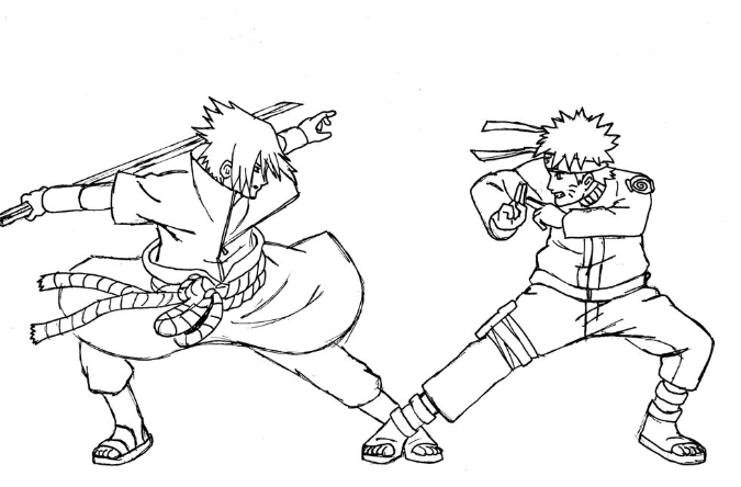 675x444 Sasuke And Naruto Drawing By Ghostwolf98