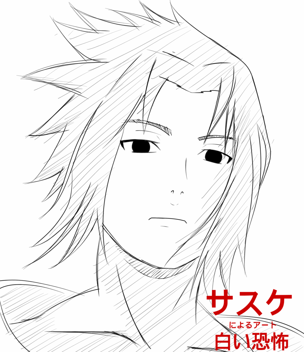 1024x1186 Manga Style Sketch Of Sasuke From Naruto Shippuden By