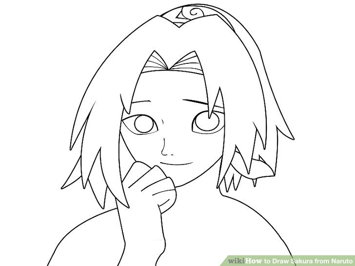 728x546 How To Draw Sakura From Naruto 12 Steps (With Pictures)