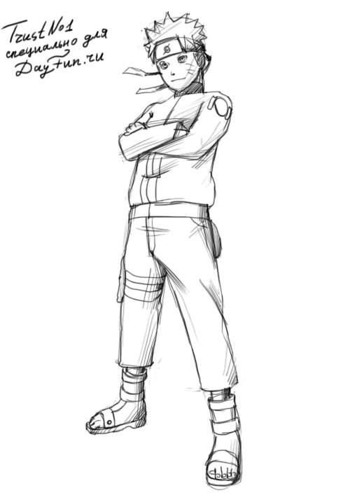 500x707 How To Draw Naruto Step By Step