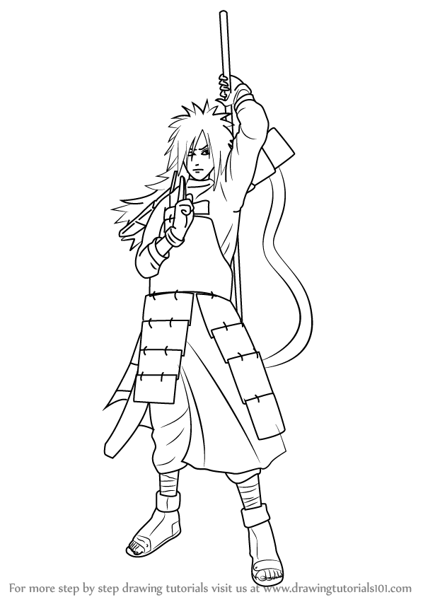 598x844 Learn How To Draw Madara Uchiha From Naruto (Naruto) Step By Step