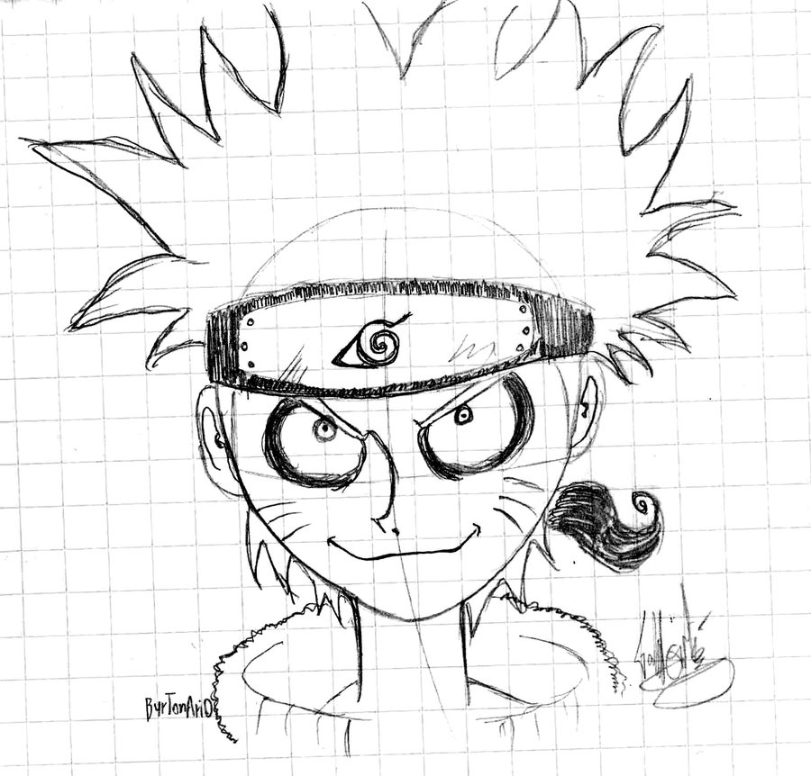 900x862 Naruto Uzumaki Estilo Tim Burton By Burtonario