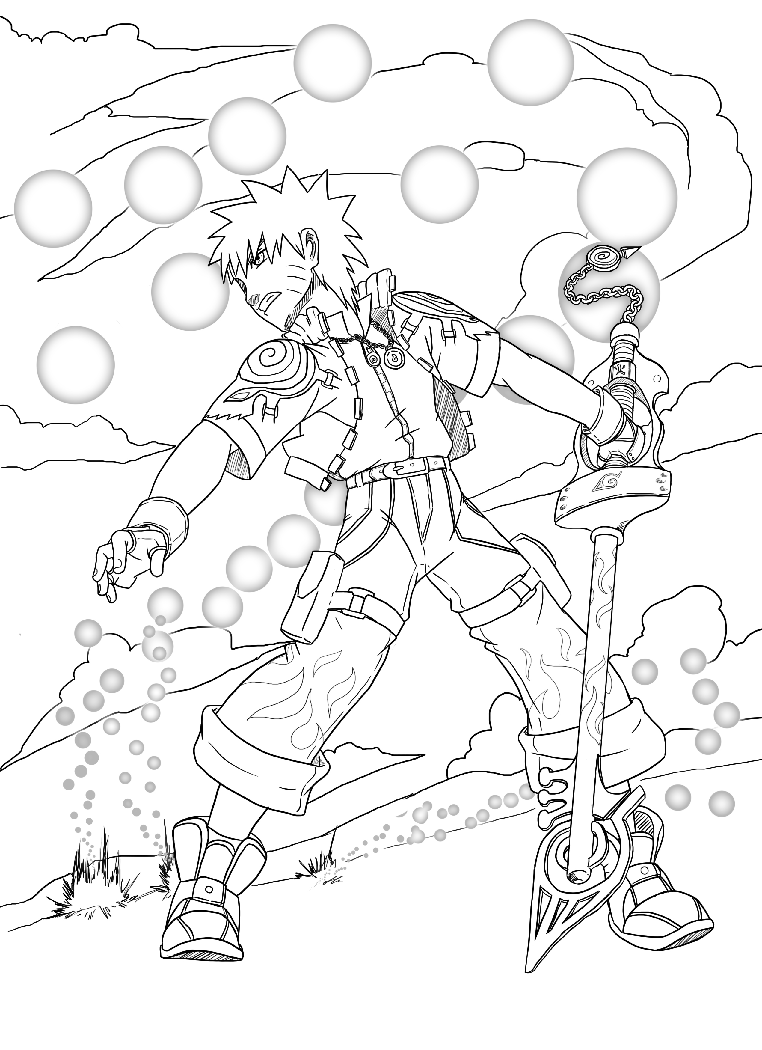 2543x3503 Naruto In Kingdom Hearts By Mattwilson83