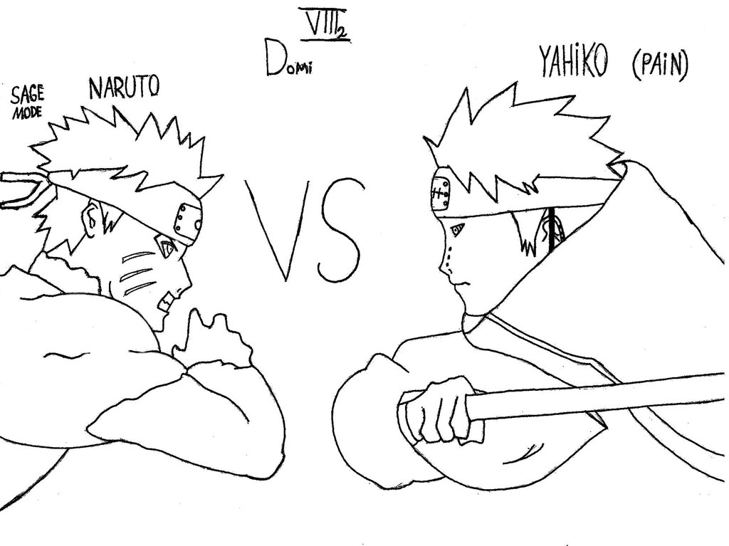 1024x767 Naruto Vs Pain By Domentijan
