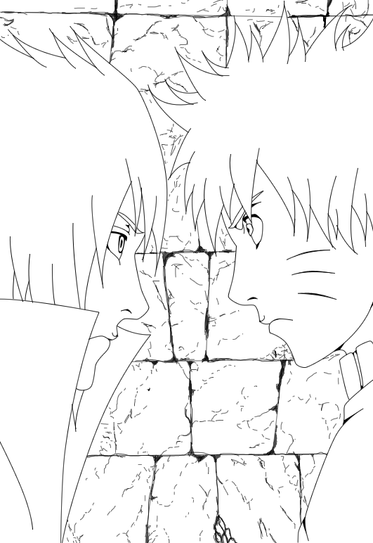 531x772 Naruto Vs Sasuke Lineart 14fdt By Mihawk69