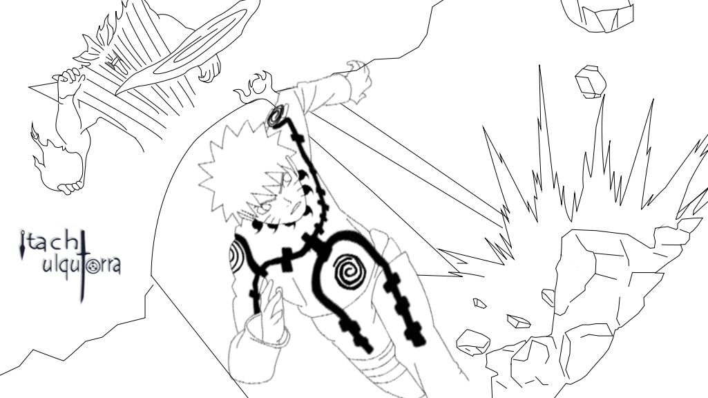 1025x576 Sasuke Vs Naruto Lineart By Itachiulquiorra