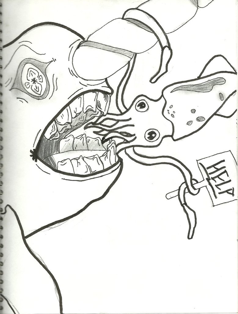 779x1026 Narwhal Eating Squid By Metalgearmerc